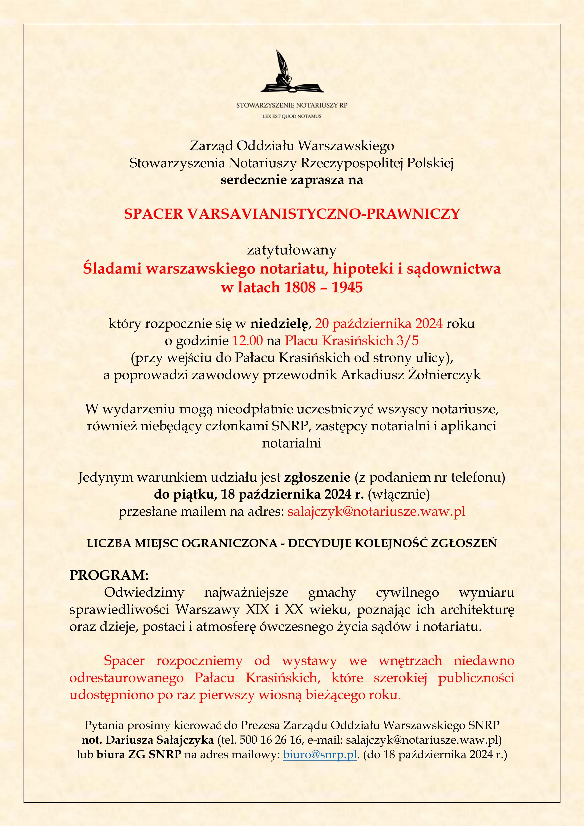 Działalność Oddziału SNRP